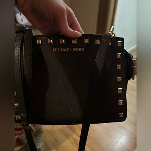 Michael kors gold studded bag